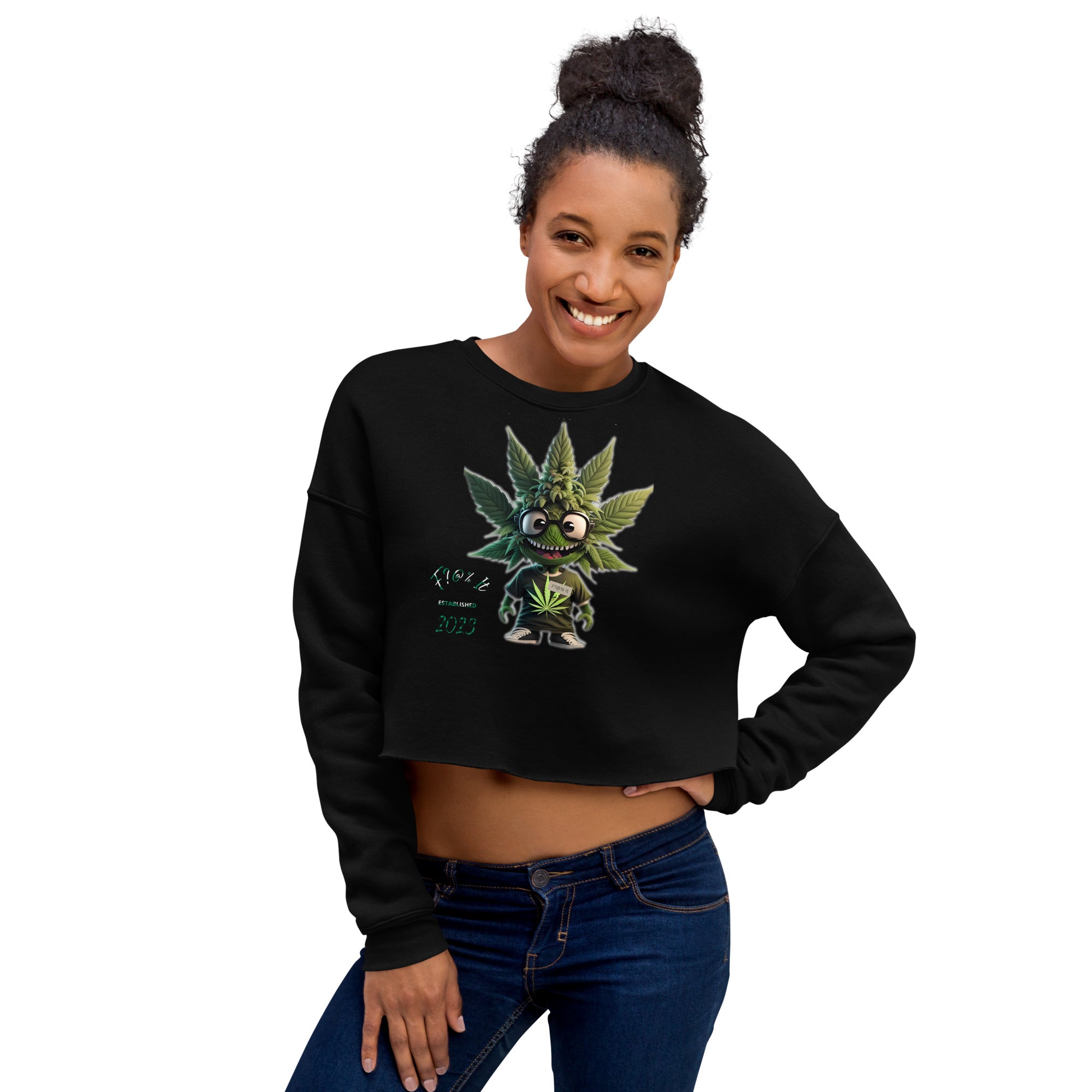 F?@% It Crop Sweatshirt