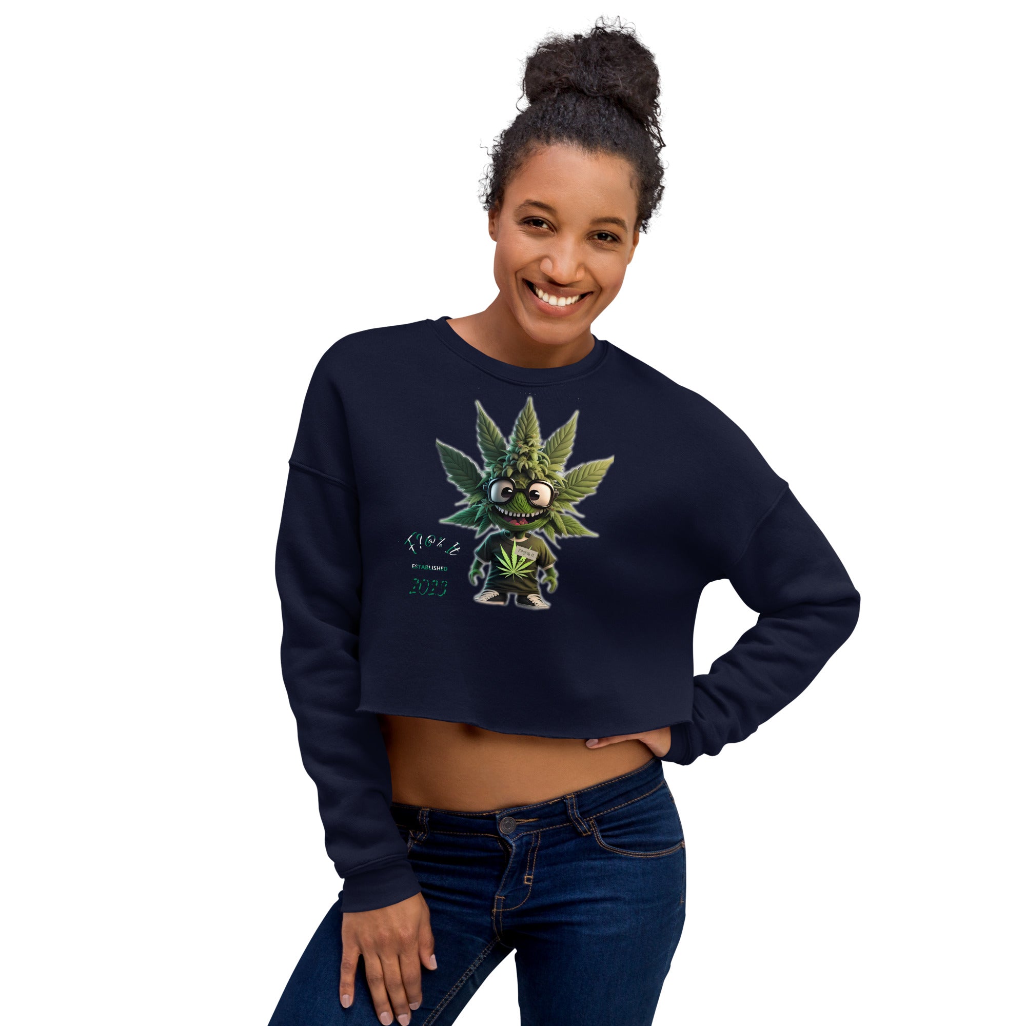 F?@% It Crop Sweatshirt