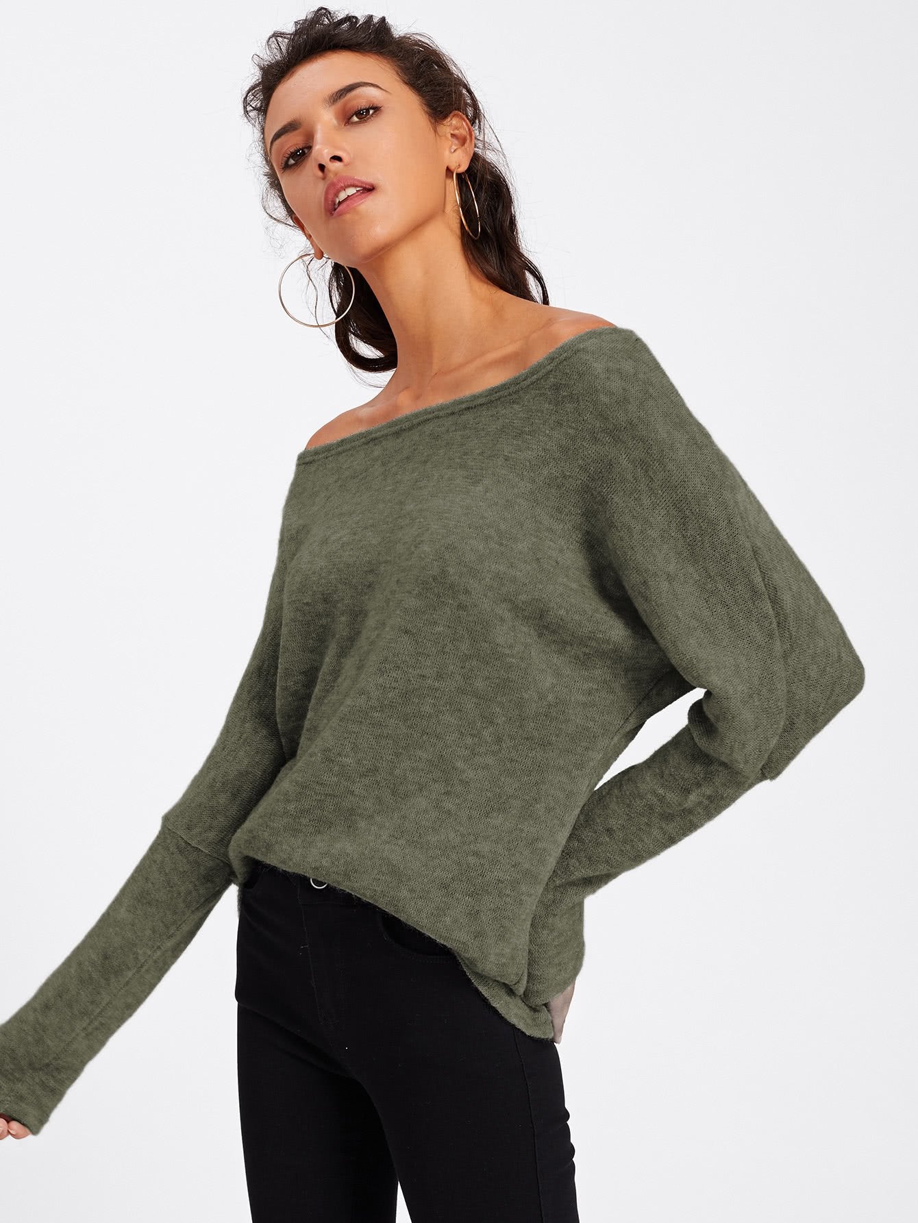 Batwing Sleeve Sweater - We Made It LLC 
