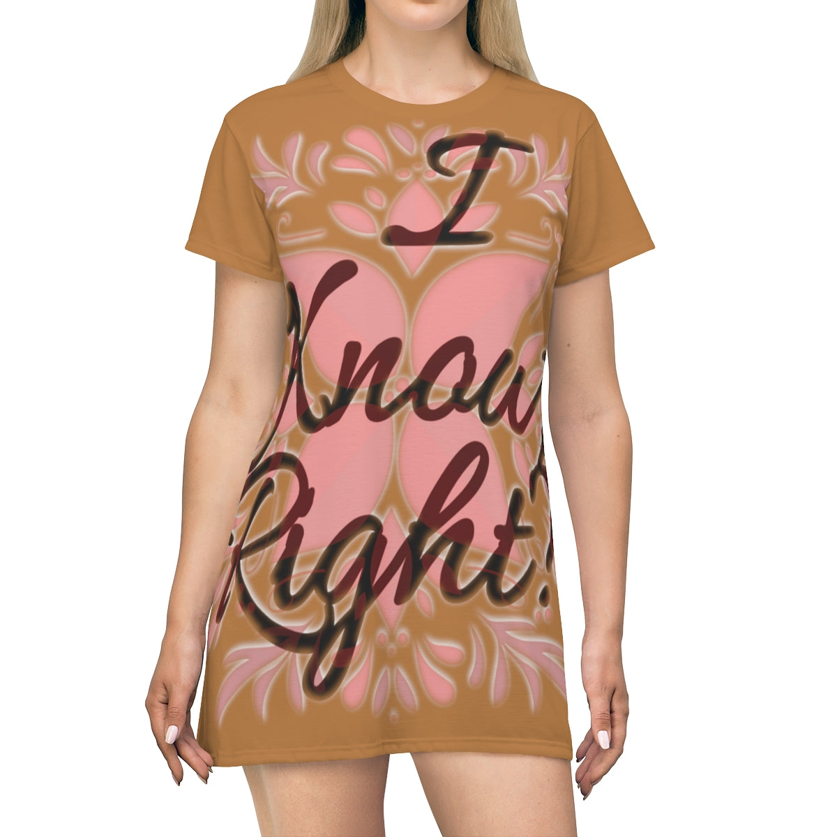 All Over Print T-Shirt Dress - We Made It LLC 