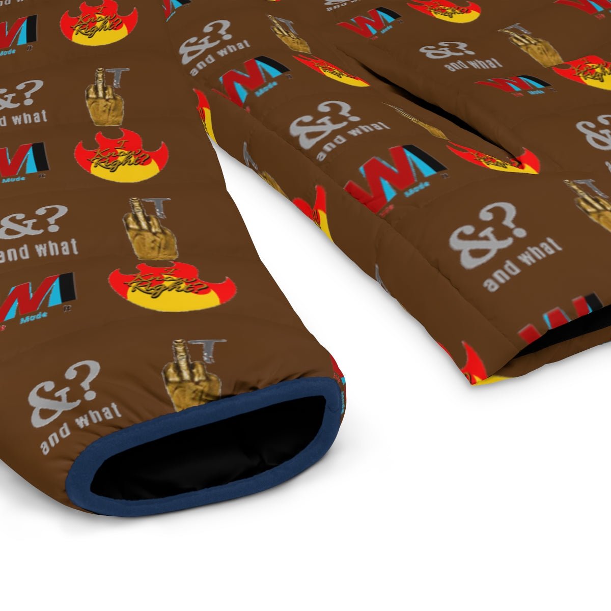 Brand Puffer Jacket (AOP) - We Made It LLC 