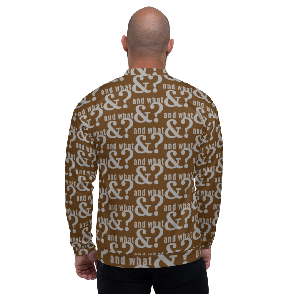 And What  Unisex Bomber Jacket chocolate - We Made It LLC 