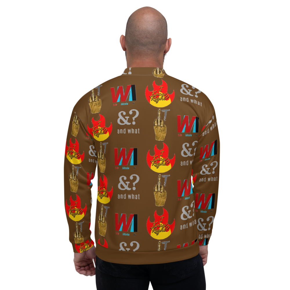 Brand Unisex Bomber Jacket chocolate - We Made It LLC 