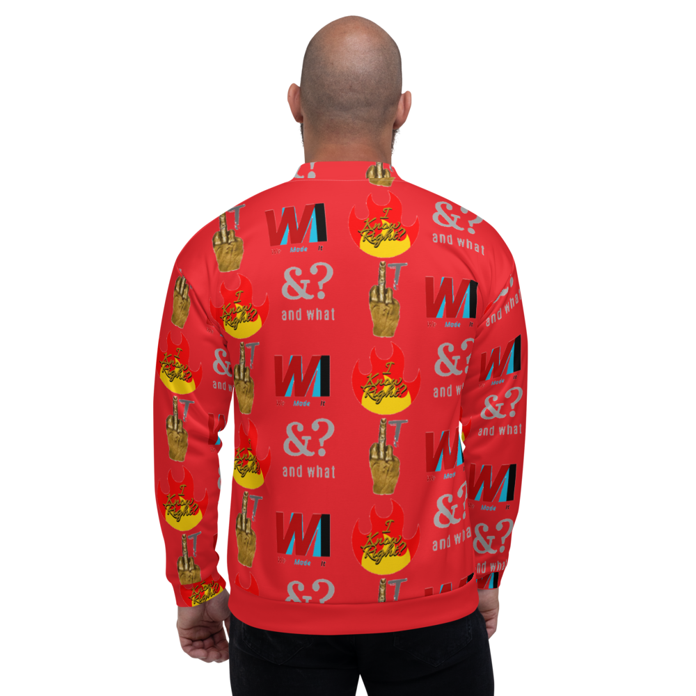 Brand Unisex Bomber Jacket red - We Made It LLC 