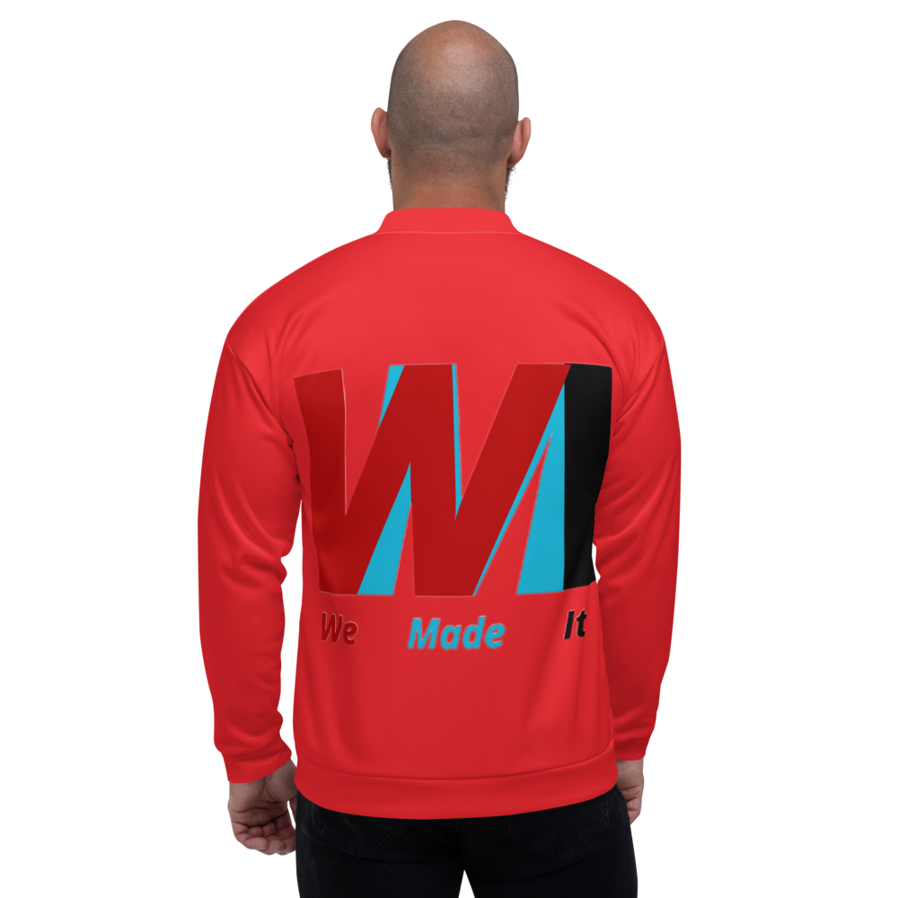 Wmi Unisex Bomber Jacket red - We Made It LLC 