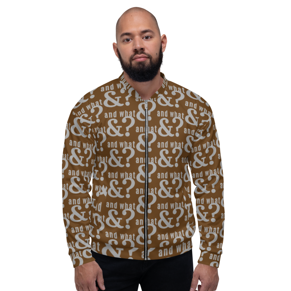 And What  Unisex Bomber Jacket chocolate - We Made It LLC 
