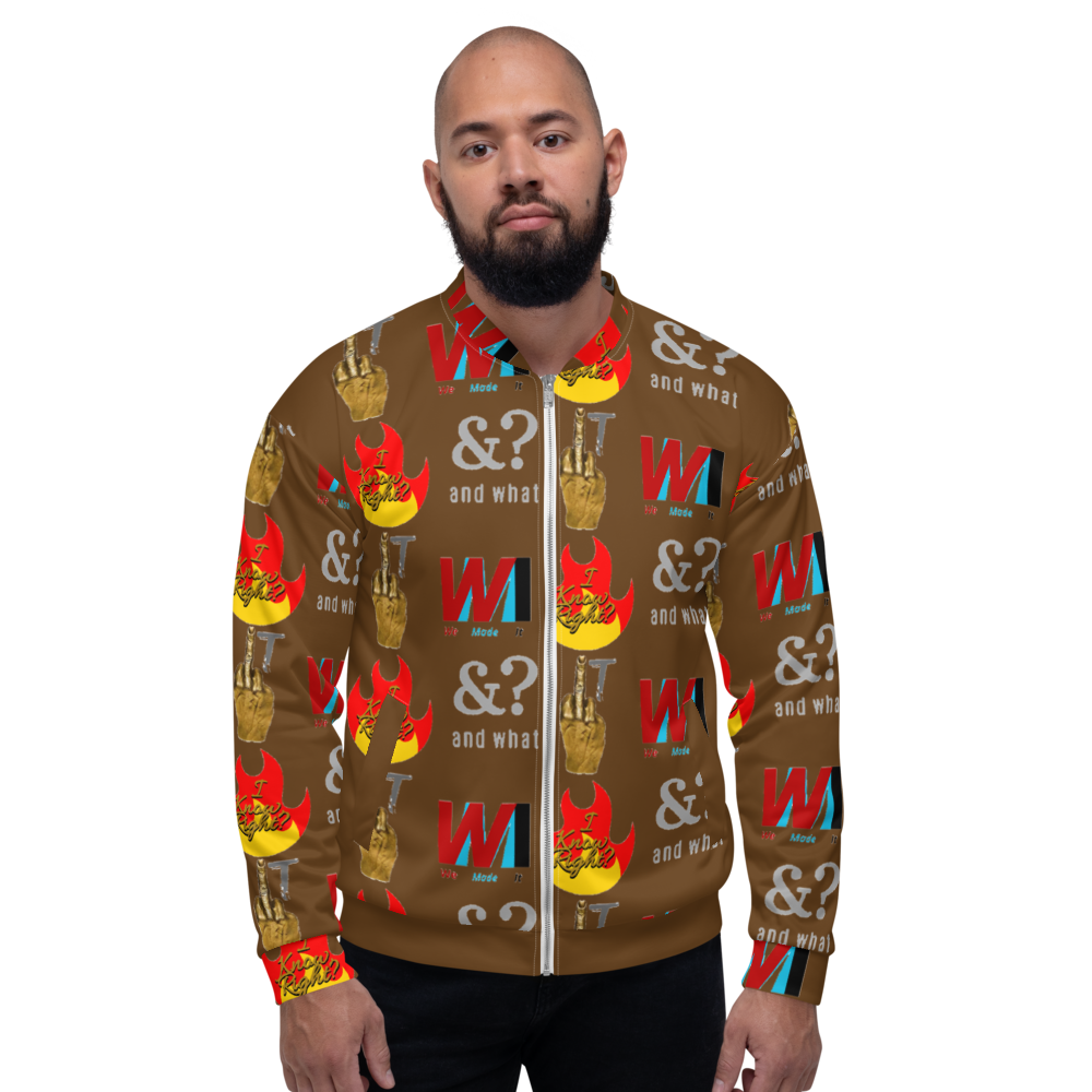 Brand Unisex Bomber Jacket chocolate - We Made It LLC 