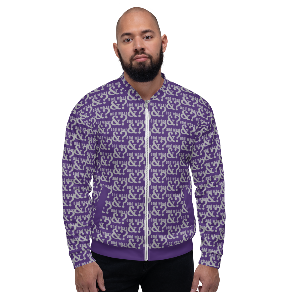 And What  Unisex Bomber Jacket purple - We Made It LLC 
