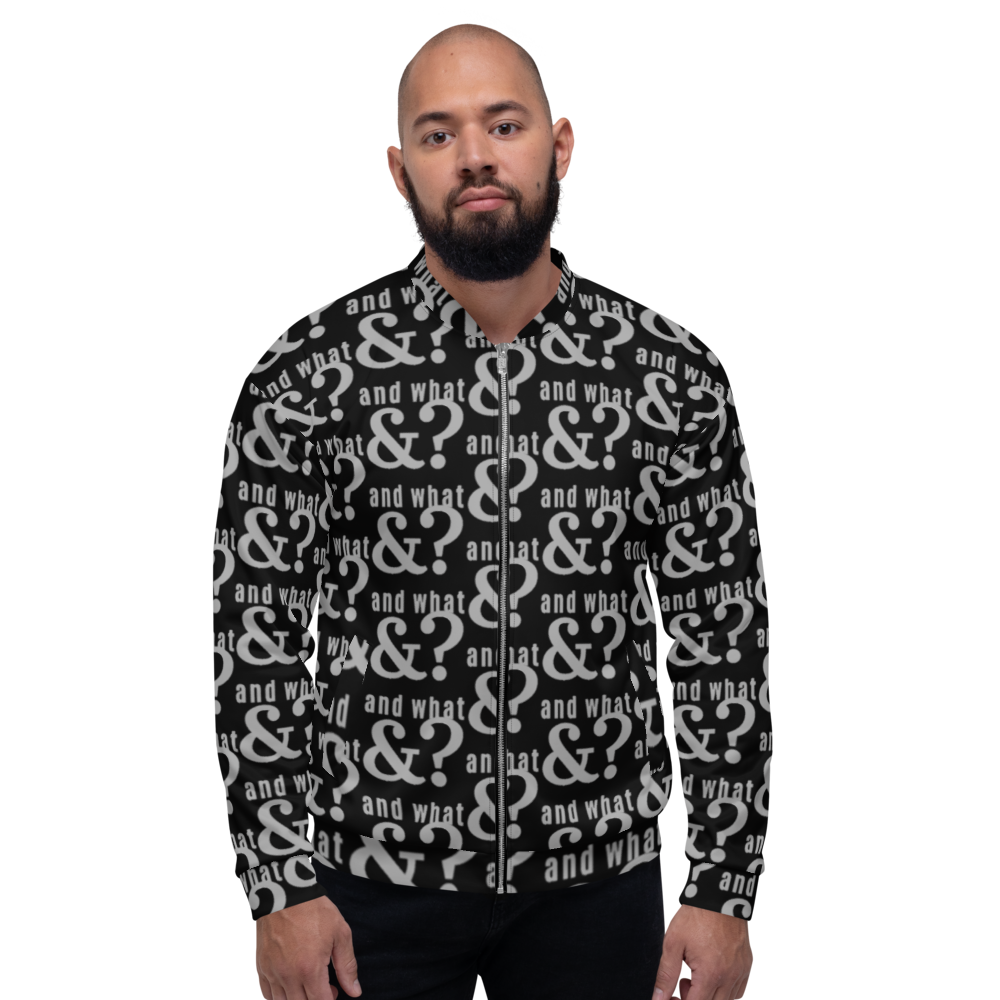 And What Unisex Bomber Jacket black big - We Made It LLC 