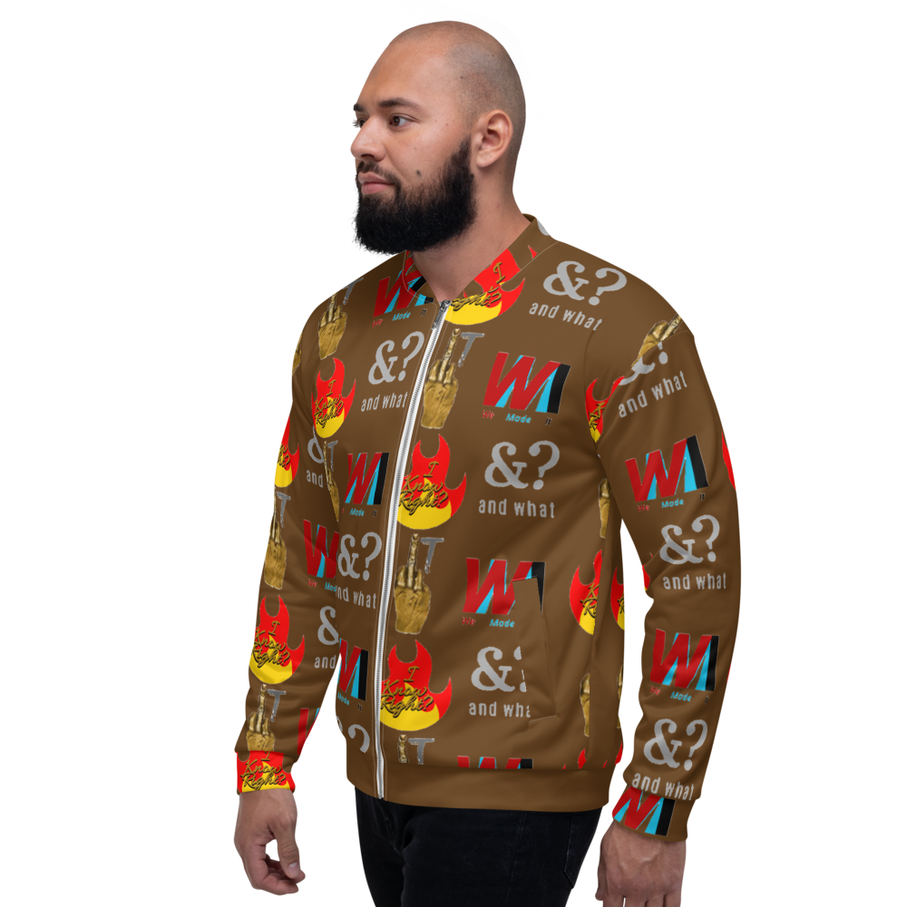 Brand Unisex Bomber Jacket chocolate - We Made It LLC 