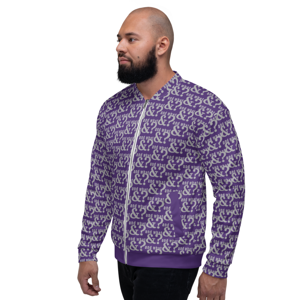 And What  Unisex Bomber Jacket purple - We Made It LLC 