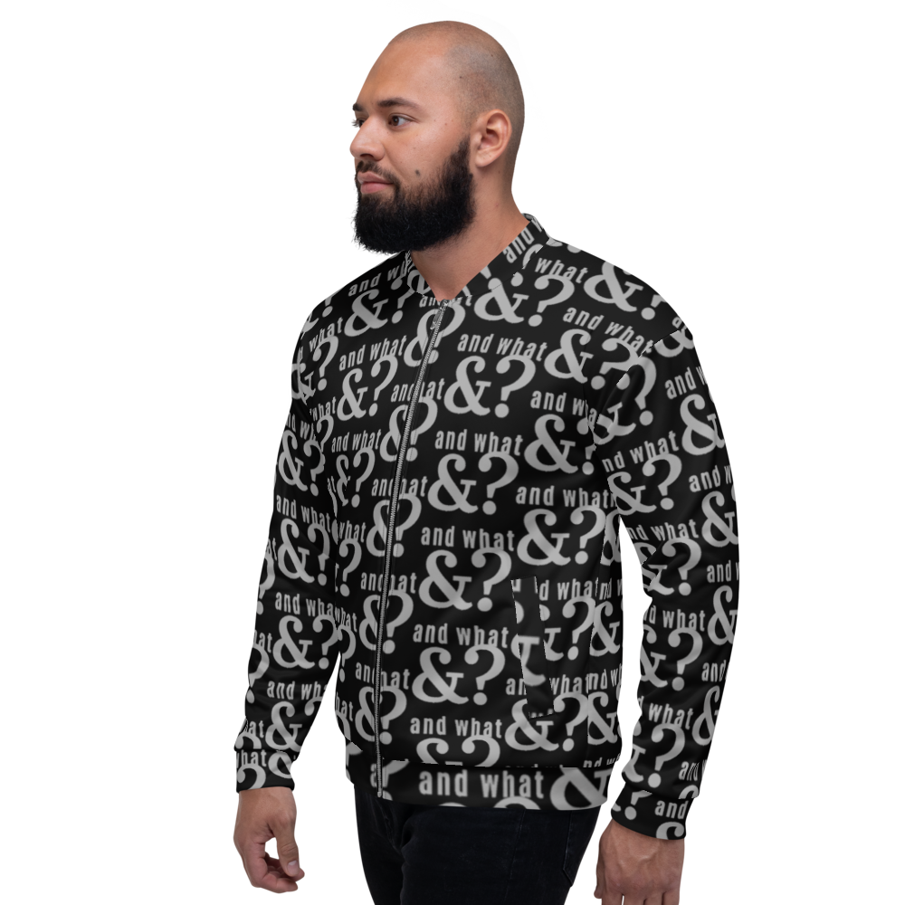 And What Unisex Bomber Jacket black big - We Made It LLC 