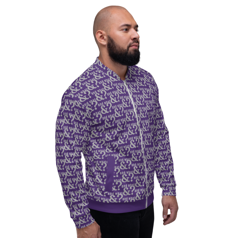 And What  Unisex Bomber Jacket purple - We Made It LLC 