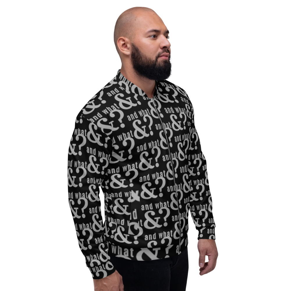 And What Unisex Bomber Jacket black big - We Made It LLC 