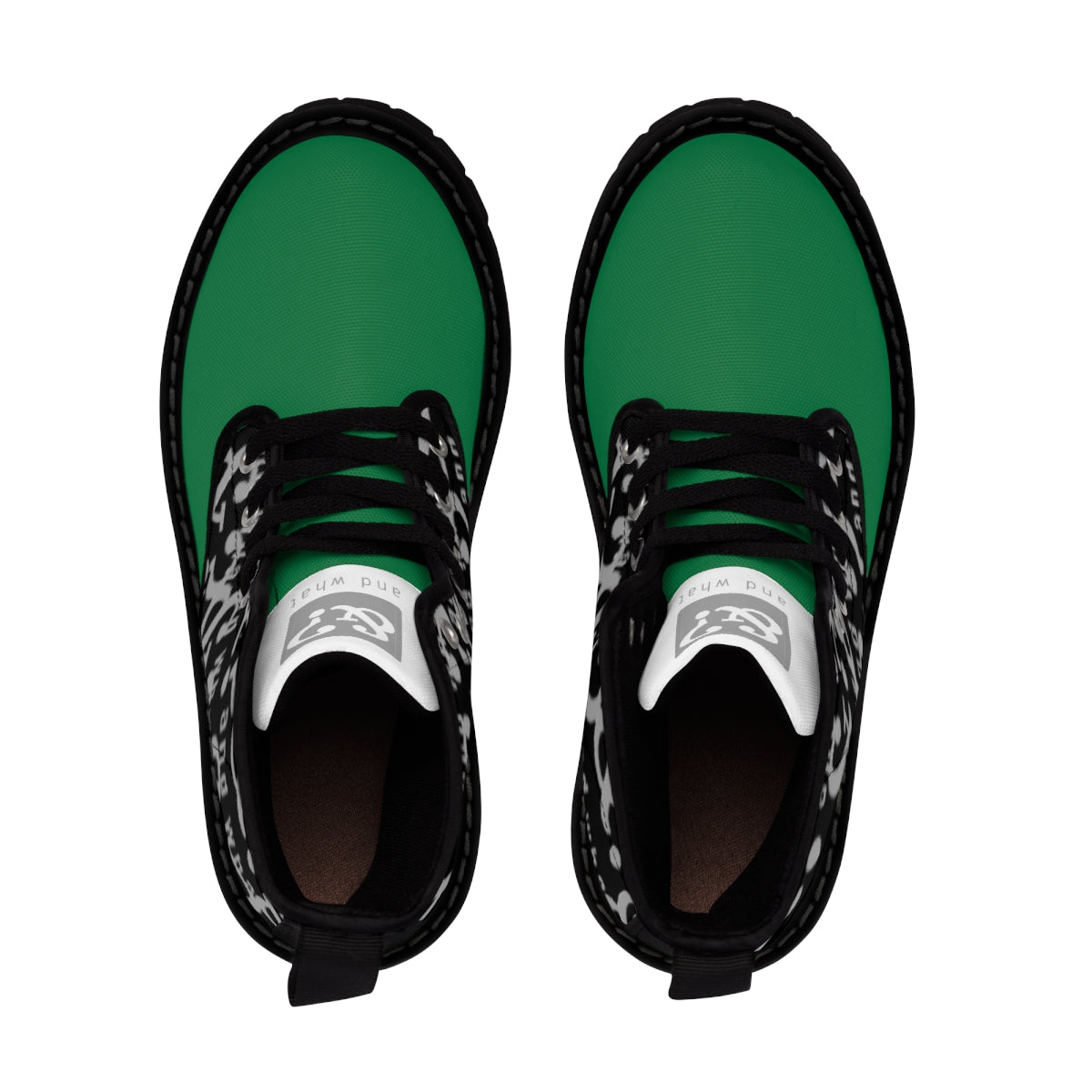 White & black Men's Canvas Boots - We Made It LLC 