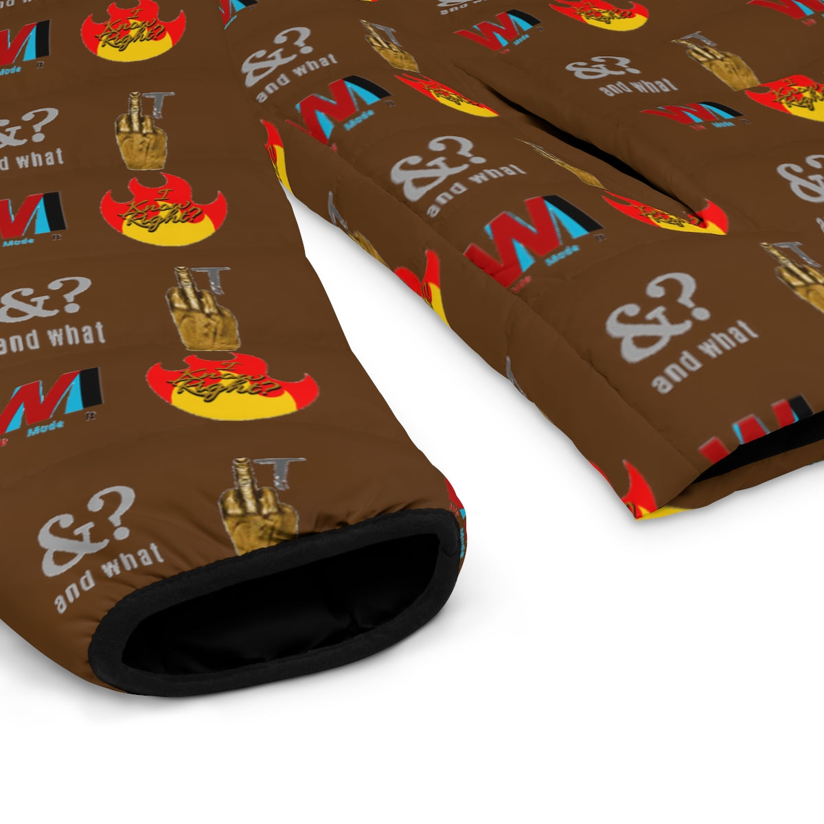 Brand Puffer Jacket (AOP) - We Made It LLC 