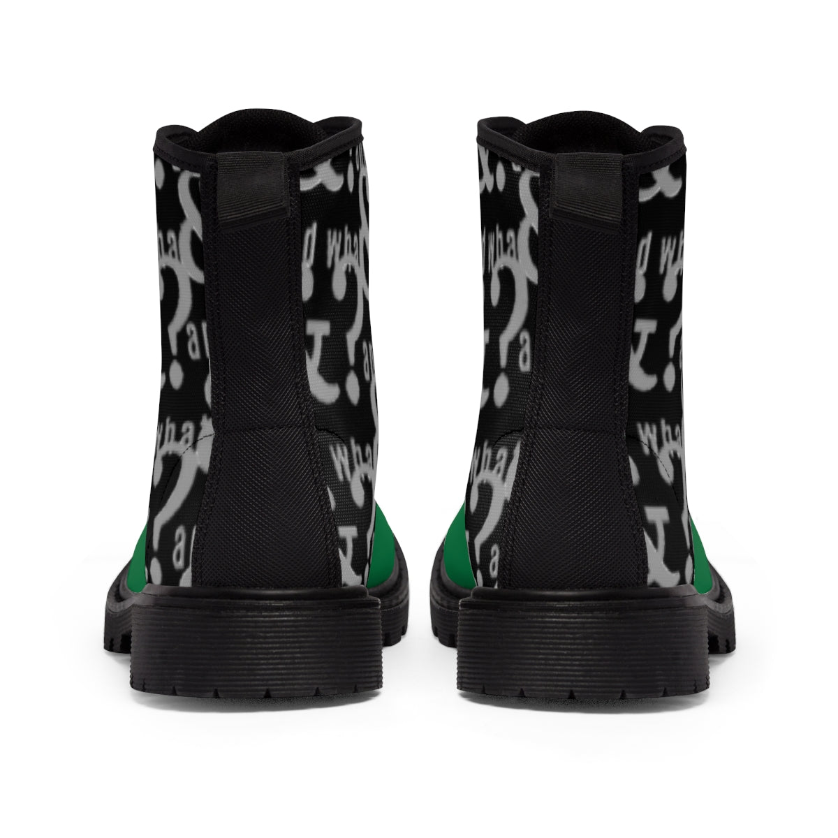 White & black Men's Canvas Boots - We Made It LLC 